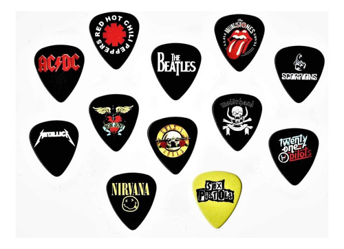 Band Logo Guitar Picks (12 Picks In A Packet)