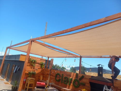 Imagen 3 de 8 de Toldo Vela 4x4, Cuadrado Color Beige