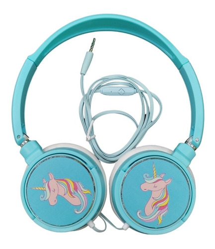 Auriculares Vincha Manos Libres Con Dibujo De Unicornio Tk21