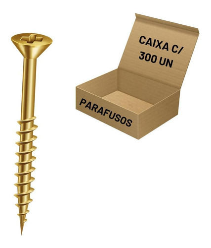 Parafuso 4,5x60 45x60 Philips Madeira Mdf Cabeça Chata 300u