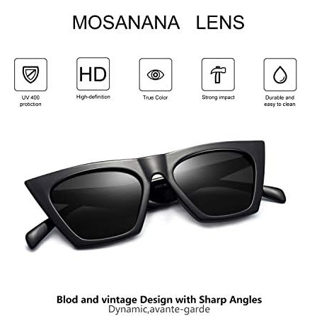 Mosanana 2 Pares De Gafas De Sol De Ojo De Gato Para Mujer,