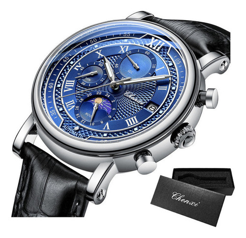 Reloj De Cuarzo Luminoso Con Fase Lunar Chenxi Cx-976