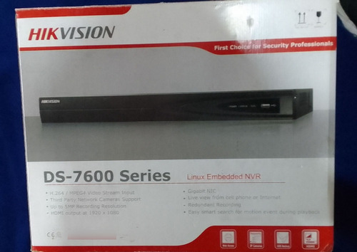 Nvr 16 Canales 8 Poe 8 Lam Marca Hikvision Formato H264
