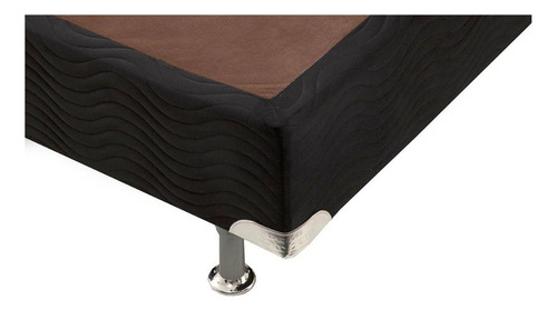 Cama Box Base Queen Americana Suede Preto (158x23)ortobom