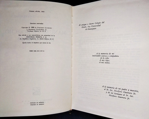 Manual Derecho Del Trabajo 1990 Euquerio Guerrero, Porrúa (Usado)