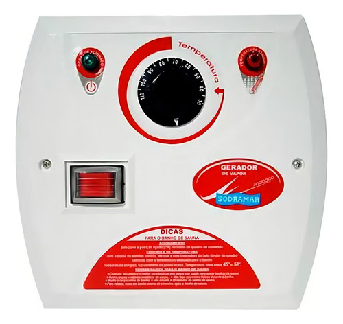 Sauna Vapor Steam Inox 9 Kw Com Quadro Analógico Sodramar