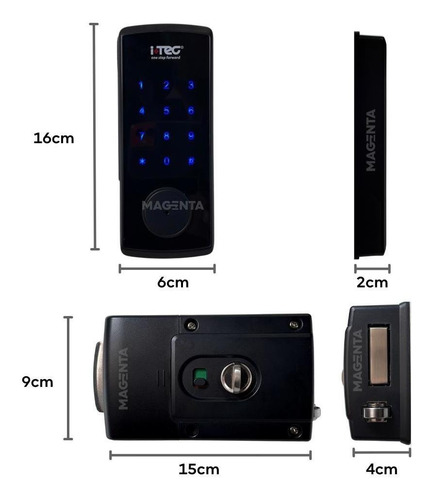 Imagem 4 de 5 de Fechadura Imab Itec Imcode3 Com Hub Alexa Coworking E Airbnb