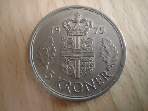 Moneda De Dinamarca 5 Kroner #km 863.1 Margrethe Ii