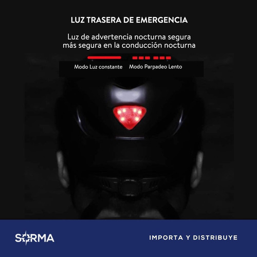 Imagen 5 de 10 de Casco De Bicicleta Urbano Con Visera Luz Trasera