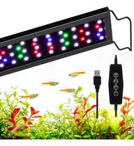 Comprar Luz Lámpara Para Peceras Usb Soporte Telescópico Led 30-60cm 10w Lámpara De Full Spectrum Para Acuario Con Temporizador, Soporte Ajustable Y Extensible Para Acuarios