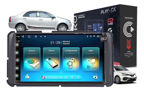 Multimidia Android Play 64gb Carplay 7p Etios 2016 2017 2018