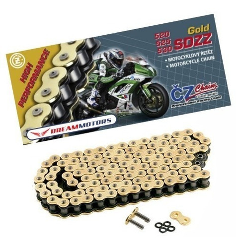 Corrente Européia Transmissão Moto Cz Chains Sdzz 520 X 120