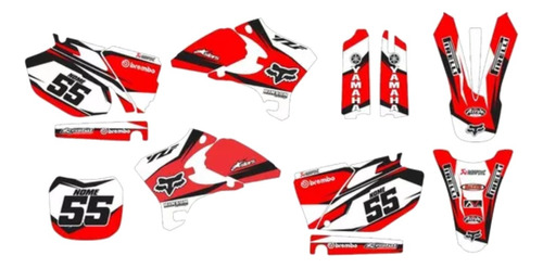 Kit Adesivo Moto Cross Trilha Yz 450f 250 2003 A 2005 Lm270