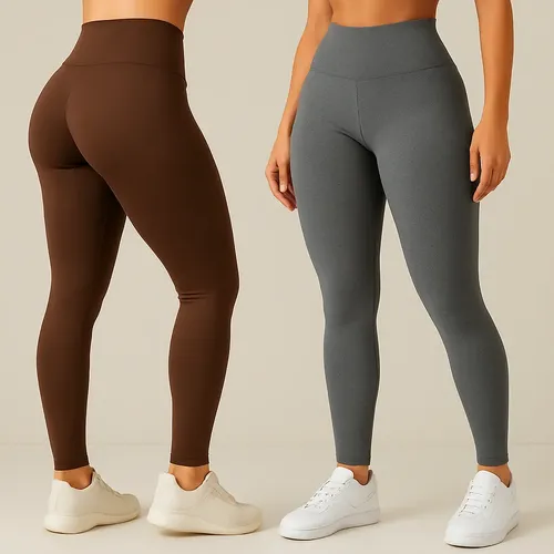 Kit 2 Leggings Femininas Suplex Firmeza Zero Transparência