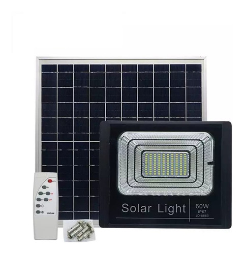 Foco Con Panel Solar 25w Control Remoto