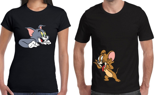 Set Playera Parejas Tom Y Jerry