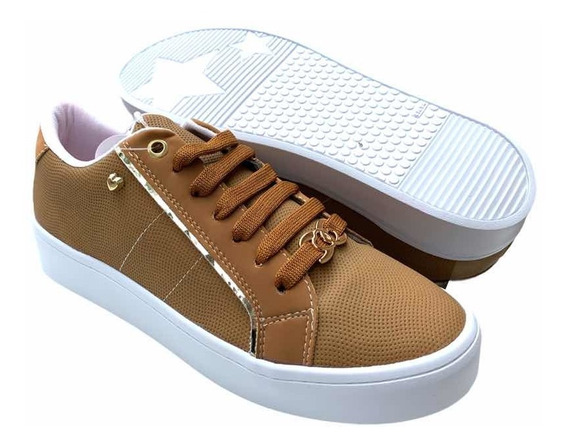 tenis color camel mujer