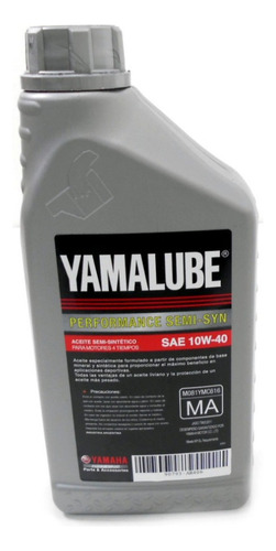 Aceite Yamalube Yamaha Semi Sintetico 4t 10w40 Oem 1l