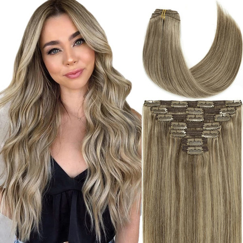 Caliee Extensiones De Cabello Humano Real De 22 Pulgadas Con