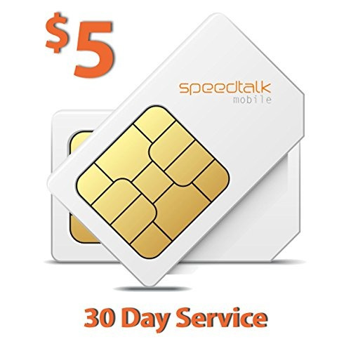 Speedtalk Tarjeta Sim De Prepago Móvil Gsm $ 5 Para Los Di