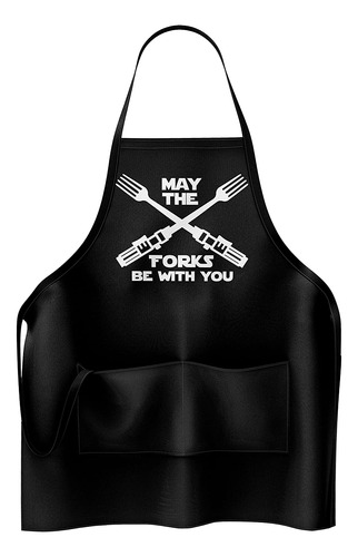 Divertido Delantal May The Forks Be With You Novedad Di...