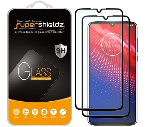 Protector De Pantalla Para Moto Z4 Play 2 Piezas Negro