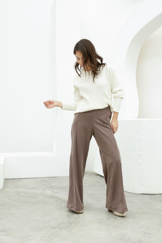 Pantalón Palazzo Mujer Con Pespunte Kailashop
