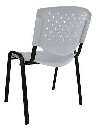 Silla Económica Plástica Apilable Campbell X6 Estructura De La Silla Gris