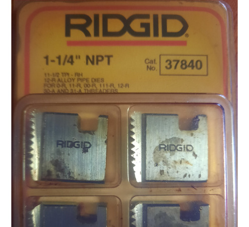 Juego De Dado Para Terraja Ridgid 1.1/4