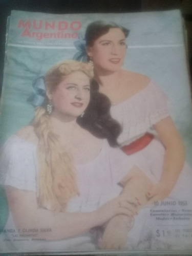 Revista * Mundo Argentino *tapa Amanda Y Olinda Silvanº 2208