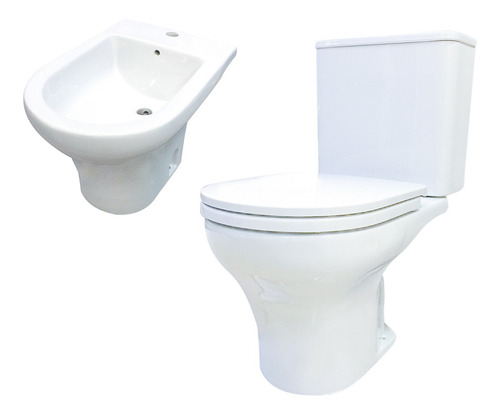 Combo Ferrum Veneto Inodoro Mochila Dual Bidet 1 Aguj Cs5160