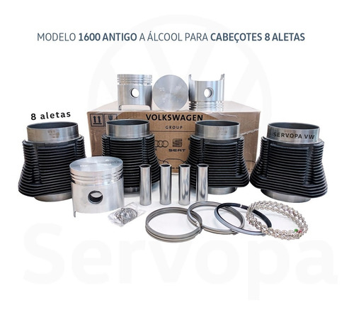Kit Motor Ar 1600 Alcool Antigo Kombi & Fusca Original Vw