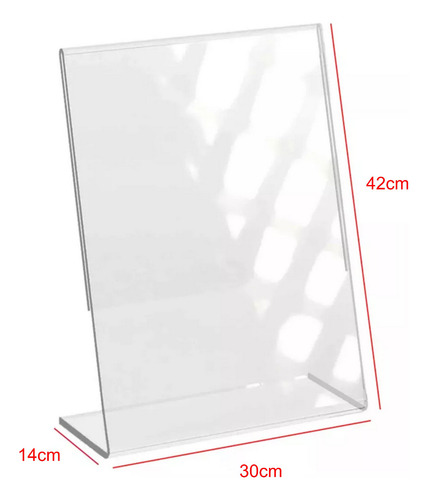 Display De Mesa De Acrilico Folha A3 L Vertical 15 Uni