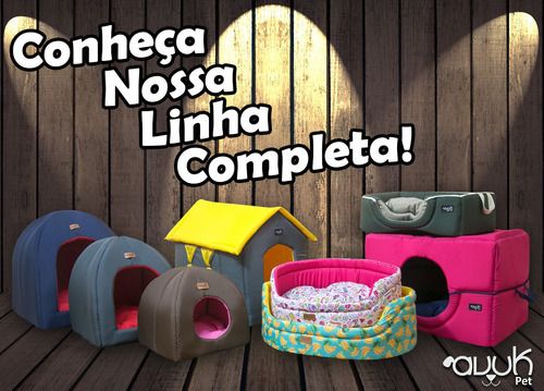 Caminha Redonda M Com Almofada Para Cachorro Gato Avuk Pet Desenho Pink