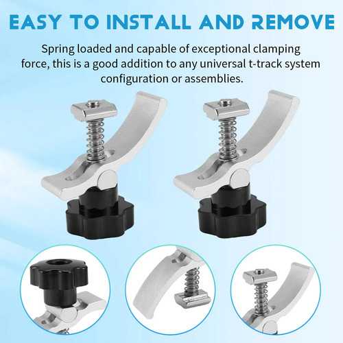 Kit De Abrazaderas De Sujeción T-track De 2 Piezas, Compatib