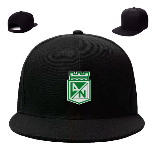 Gorra Plana Estampada Escudo Atletico Nacional Futbol Phn