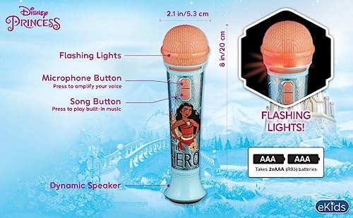 Moana Sing Along Micrófono De Karaoke Para Niños, Música