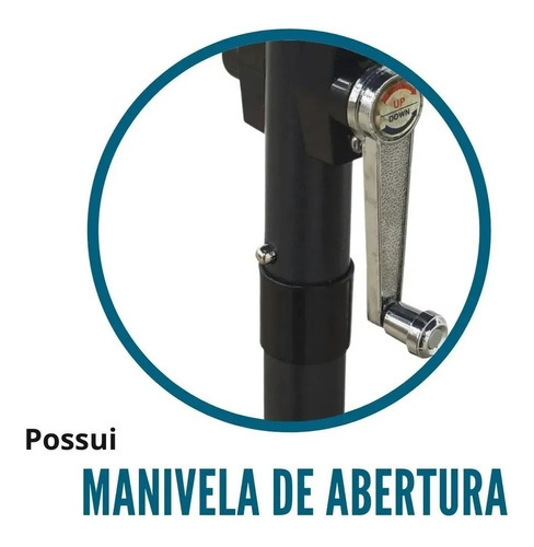 El paraguas central protege del sol, protección UV de 2,70 m con funda