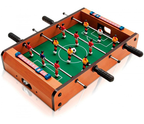 Imagem 1 de 4 de Mesa Pebolim Totó C/ 02 Bolas Portátil- Jogo Futebol De Mesa