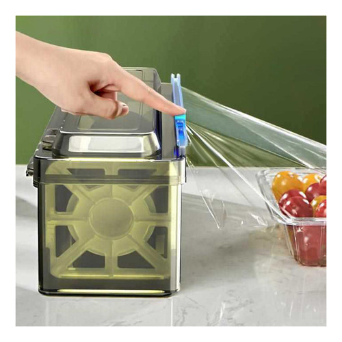 Dispensador De Film Transparente Recargable, Cortador Desliz