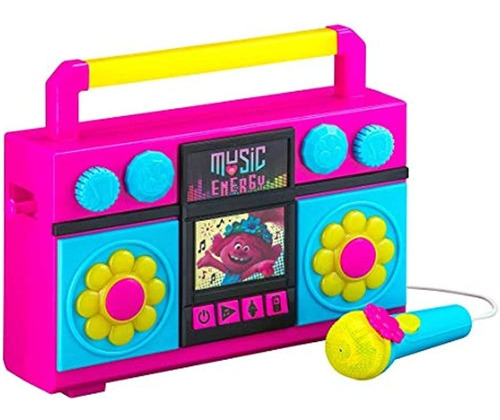 Ekids Trolls World Tour Canta Con Boombox Con Micrófono, Mús