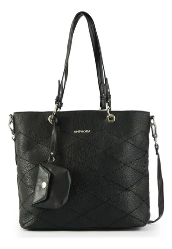 Cartera Uranita Negro Amphora Mujer