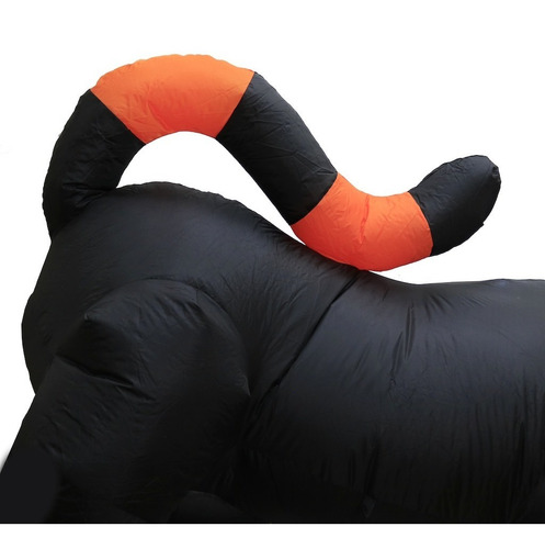 Imagen 10 de 10 de Inflable Decorativo Gato Negro Movil Halloween Con Luces