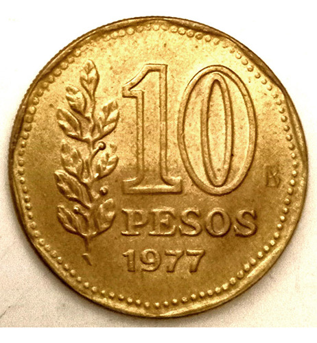 Serie 5 Monedas Antiguas Argentinas $1-$5-$10 L18188 1976-77 (Usado)