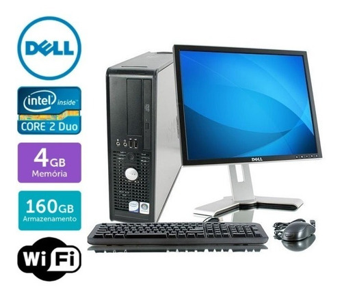 Dell Optiplex 380 4gb Ram C/ Wifi + Monitor + Tecl. E Mouse