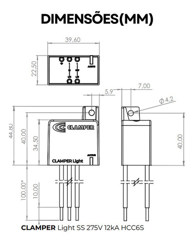 Dps Light 275v 12ka Vermelho Classe Ii Ip66 - Clamper