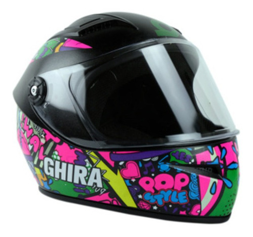 Casco Ghira Gh1300 Niña/mujer Rosa Mate Cerrado Certificado 