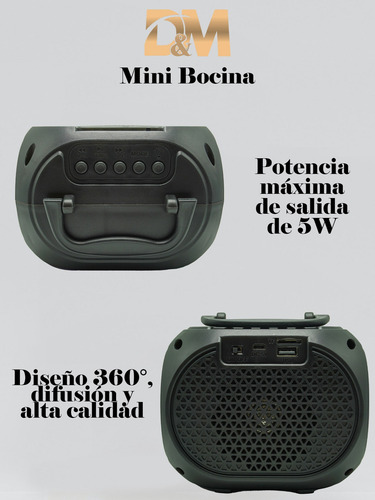 Zqs1321 Bocina Inalambrica, Bluetooth, Luz Rgb, Recargable