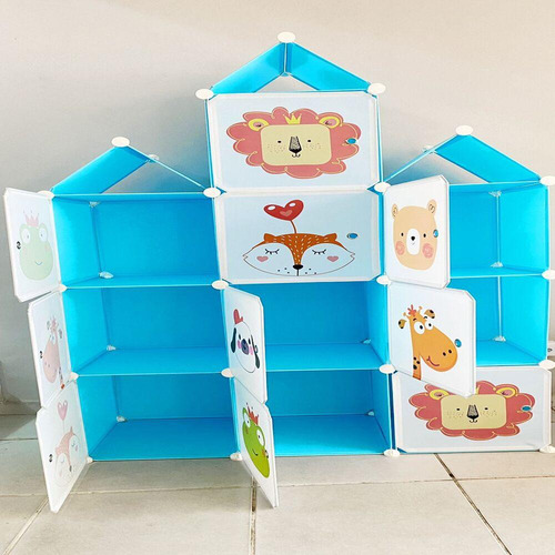 Guarda-roupa Infantil Castelo 13 Nichos Brinquedo Sapateira