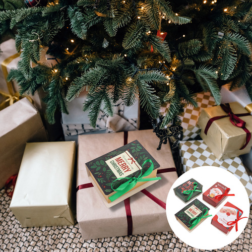 4 Cajas De Caramelos Navideños, Exquisitas Cajas De Regalo P